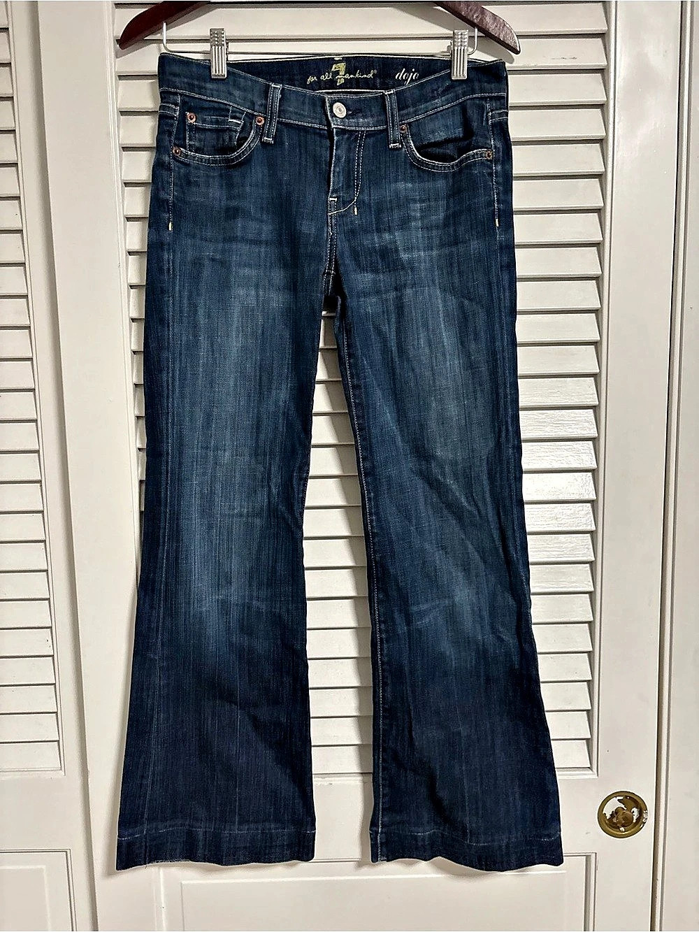 For All Mankind Dojo Flare Jeans Waist 26 Blue